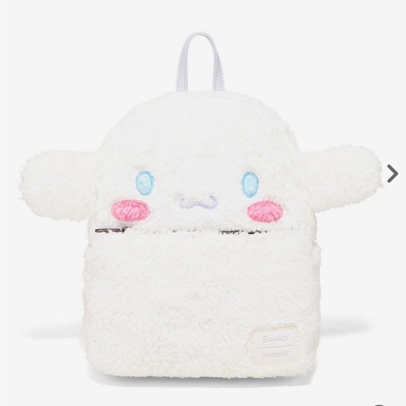 LOUNGEFLY CINNAMROLL FUZZY BACKPACK NEW WITH TAGS main image 7